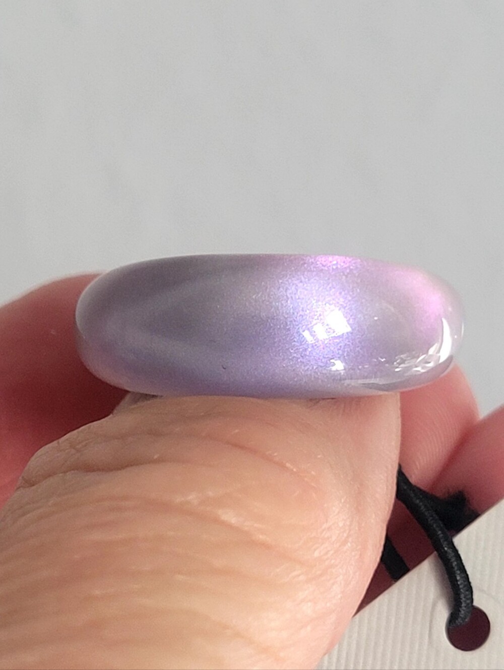 Alexis Bittar Iridescent Lavender Lucite Ring 7